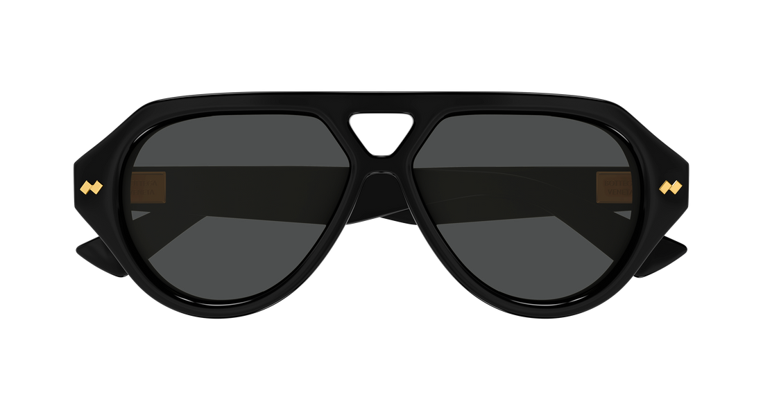 Lunettes de soleil bottega veneta bv1485s 001 negro pilot/navigator unisex taille 56mm - Vue détaillée