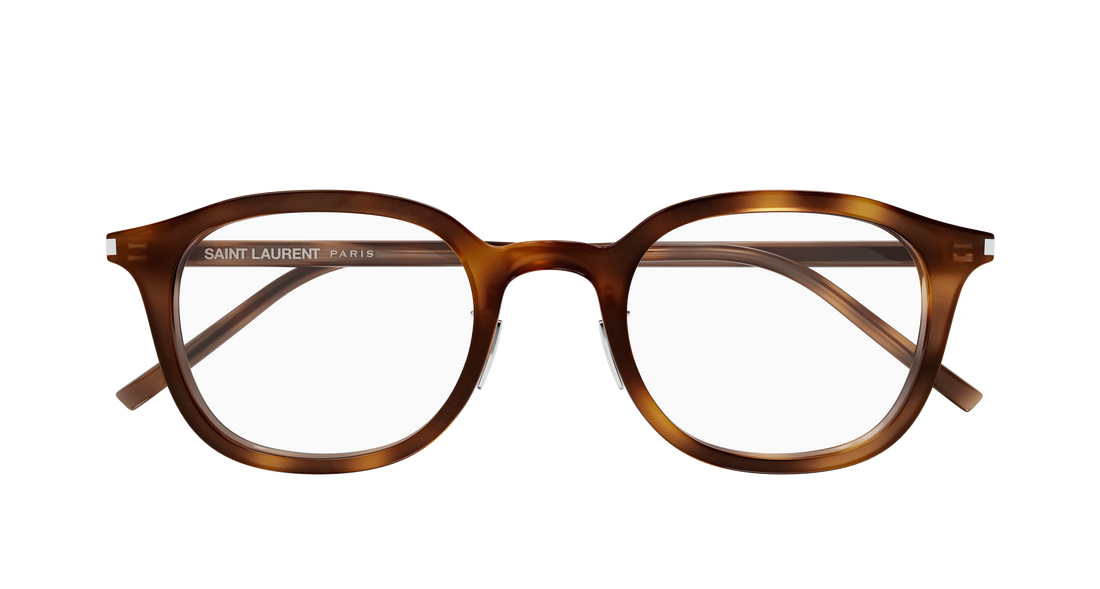 Lunettes de vue saint laurent sl 959/j 002 havana round/oval/panthos masculino taille 49mm - Vue détaillée