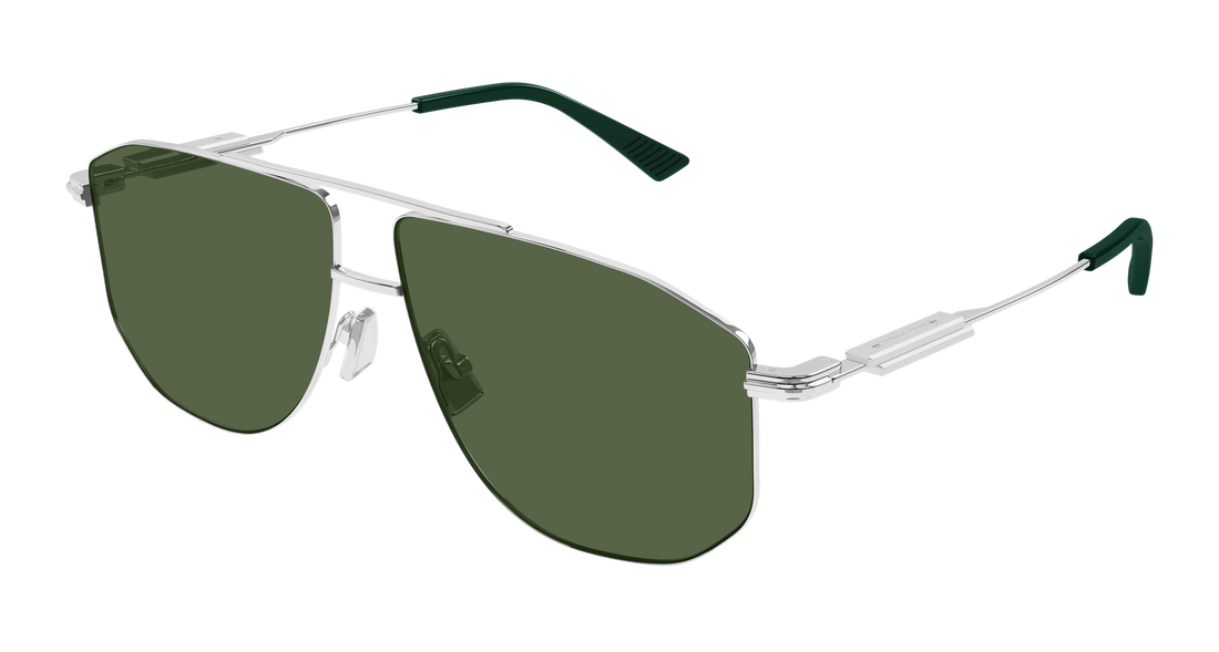 Lunettes de soleil bottega veneta bv1509s 004 plateado pilot/navigator unisex taille 59mm - Vue principale