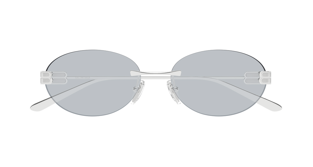 Lunettes de soleil balenciaga bb0541sa 003 plateado round/oval/panthos unisex taille 59mm - Vue détaillée