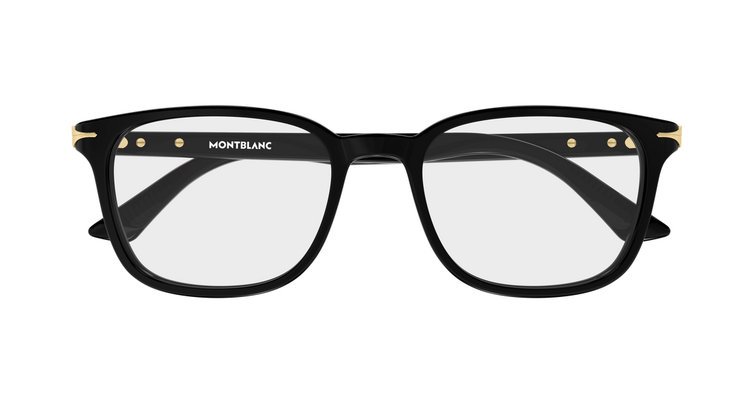 Brillen montblanc mb0519oa 001 negro rectangular / squared masculino größe 54mm - Detailansicht