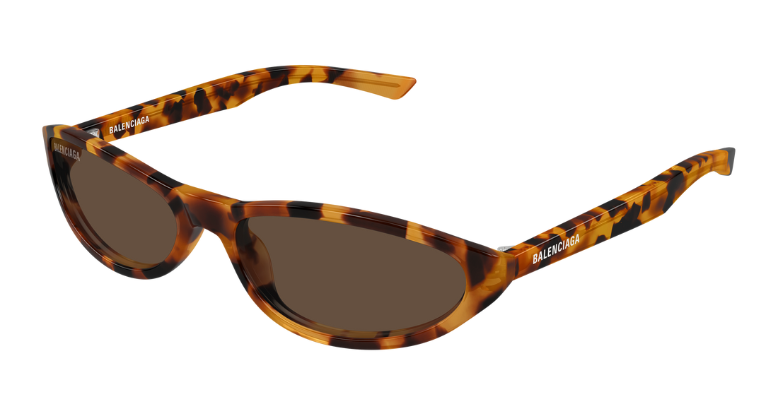 Lunettes de soleil balenciaga bb0007s 018 havana round/oval/panthos unisex taille 59mm - Vue principale