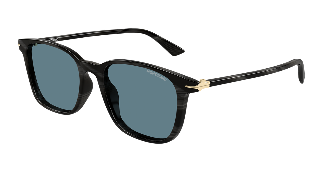 Lunettes de soleil montblanc mb0338s 006 gris rectangular / squared masculino taille 52mm - Vue principale