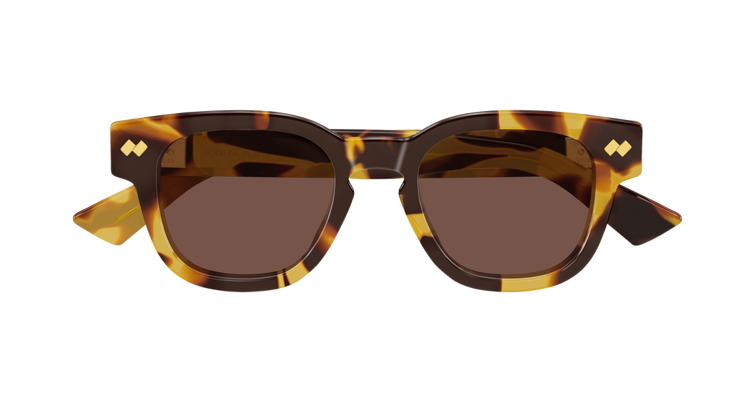 Sunglasses bottega veneta bv1441s 002 havana round/oval/panthos unisex size 48mm - Detailed view