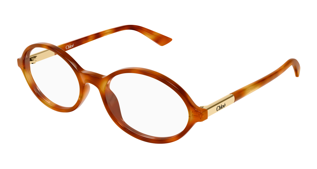 Lunettes de vue chloé ch0367o 002 havana round/oval/panthos femenino taille 54mm - Vue principale