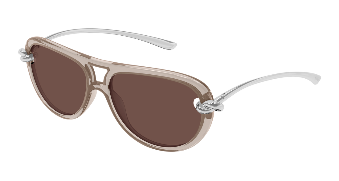 Lunettes de soleil bottega veneta bv1418s 008 marron pilot/navigator femenino taille 58mm - Vue principale