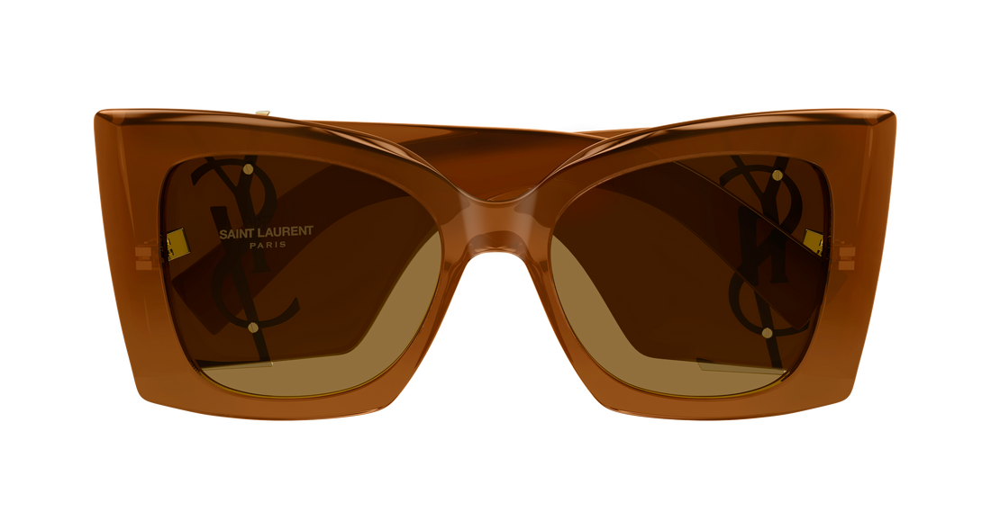 Sonnenbrillen saint laurent sl m119 blaze crystal 002 marron cat eye femenino größe 54mm - Detailansicht