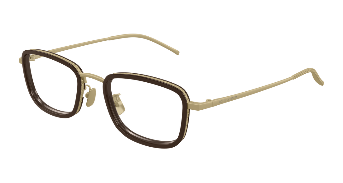 Prescription glasses bottega veneta bv1474oa 003 bronce rectangular / squared unisex size 53mm - Main view