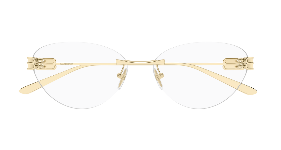 Prescription glasses balenciaga bb0489o 004 dorado cat eye femenino size 61mm - Detailed view