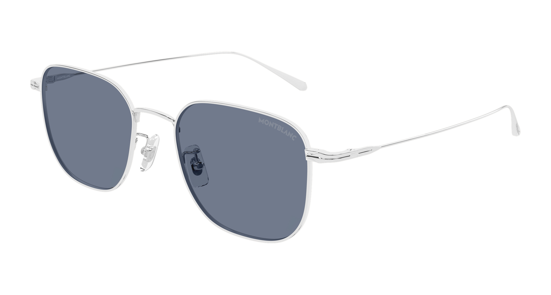 Lunettes de soleil montblanc mb0477sa 003 plateado rectangular / squared masculino taille 54mm - Vue principale