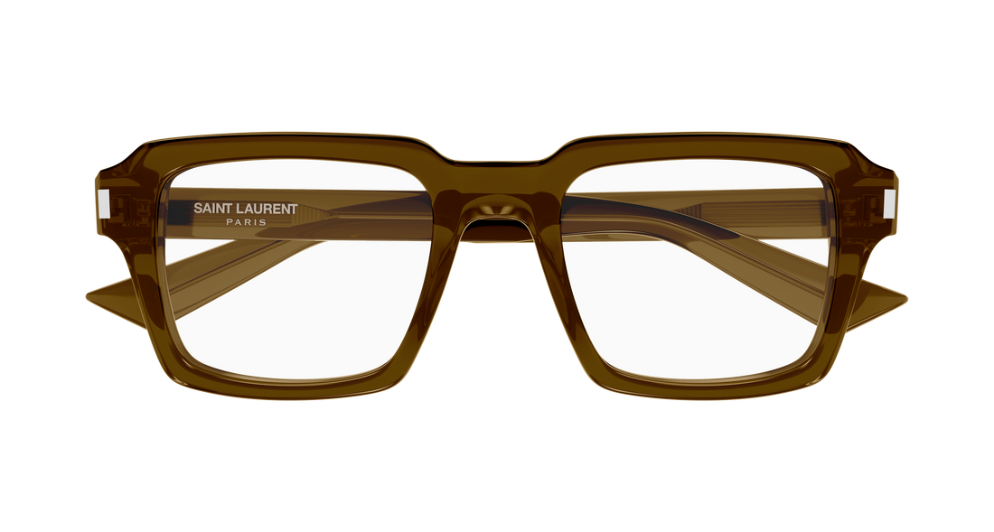Lunettes de vue saint laurent sl 947 opt 003 marron rectangular / squared masculino taille 50mm - Vue détaillée