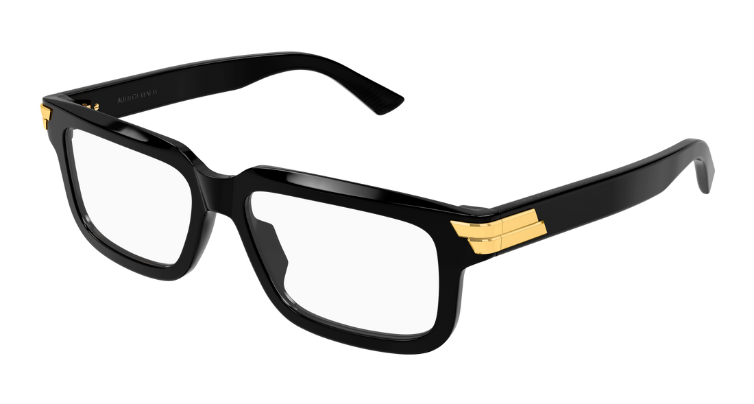 Lunettes de vue bottega veneta bv1490o 012 negro rectangular / squared unisex taille 55mm - Vue principale