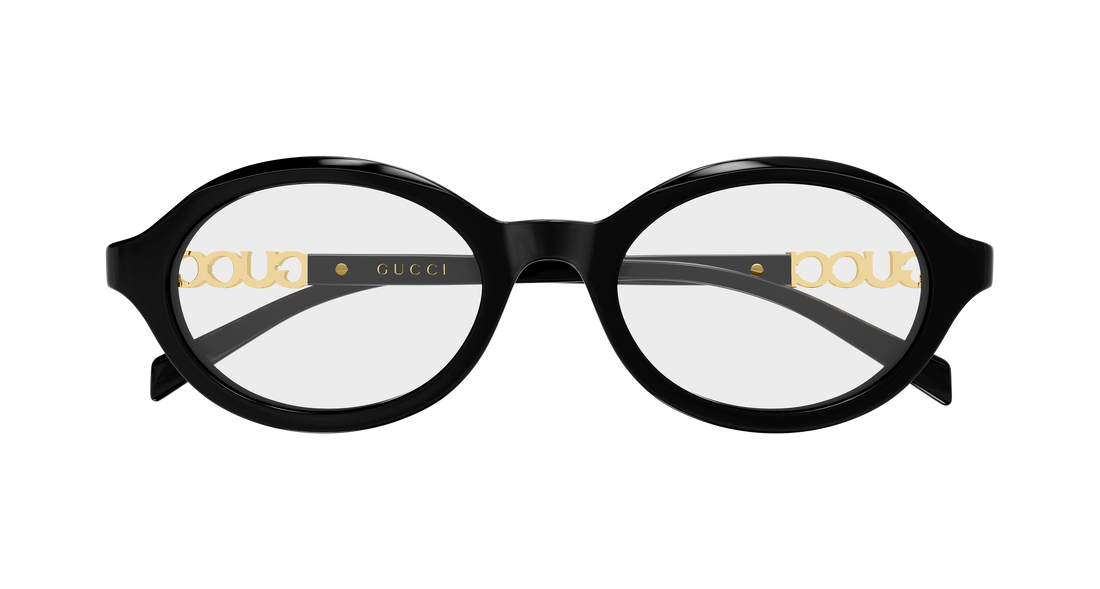 Occhiali da vista gucci gg2153o 001 negro round/oval/panthos femenino taglia 51mm - Vista dettagliata
