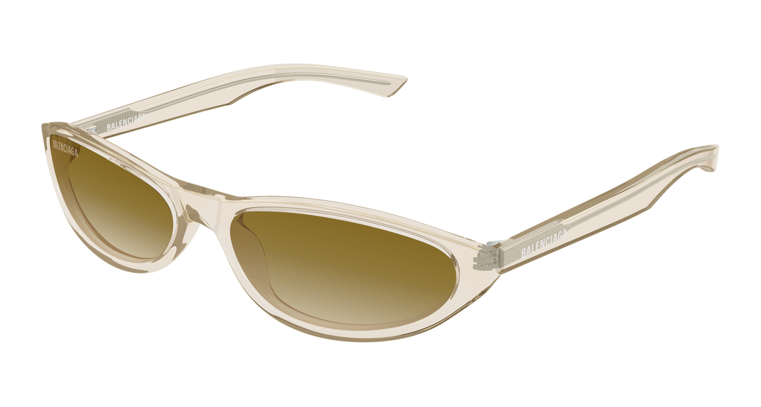 Lunettes de soleil balenciaga bb0007s 015 beige round/oval/panthos unisex taille 59mm - Vue principale