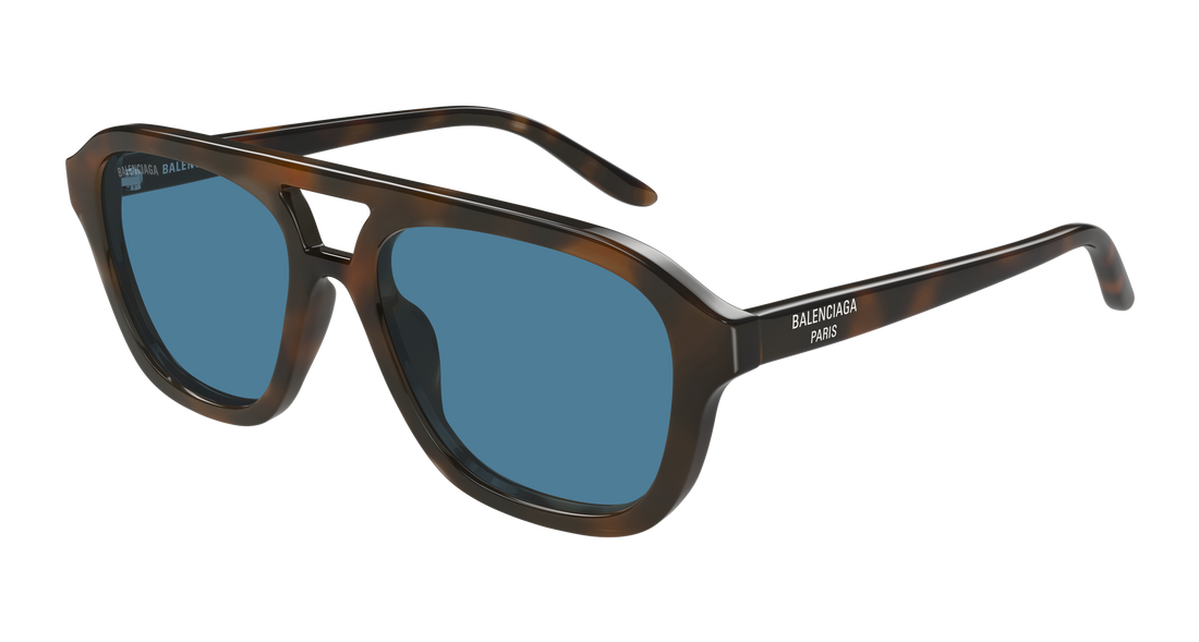 Lunettes de soleil balenciaga bb0525s 003 havana pilot/navigator masculino taille 55mm - Vue principale