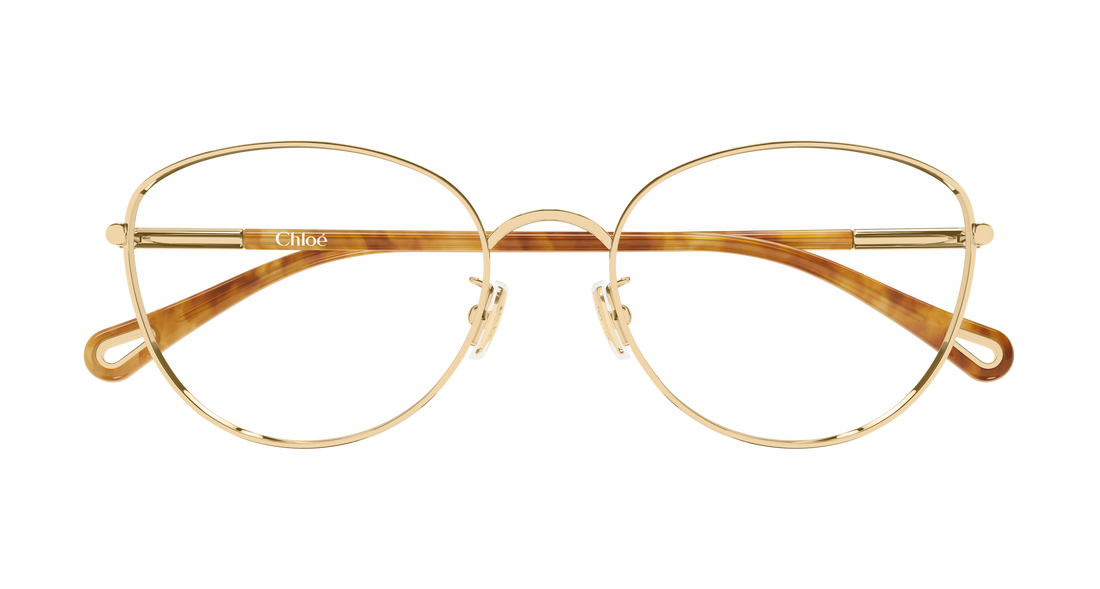 Lunettes de vue chloé ch0401oa 002 dorado cat eye femenino taille 56mm - Vue détaillée