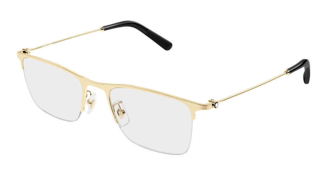 Lunettes de vue montblanc mb0502ol 001 dorado rectangular / squared masculino taille 53mm - Vue principale