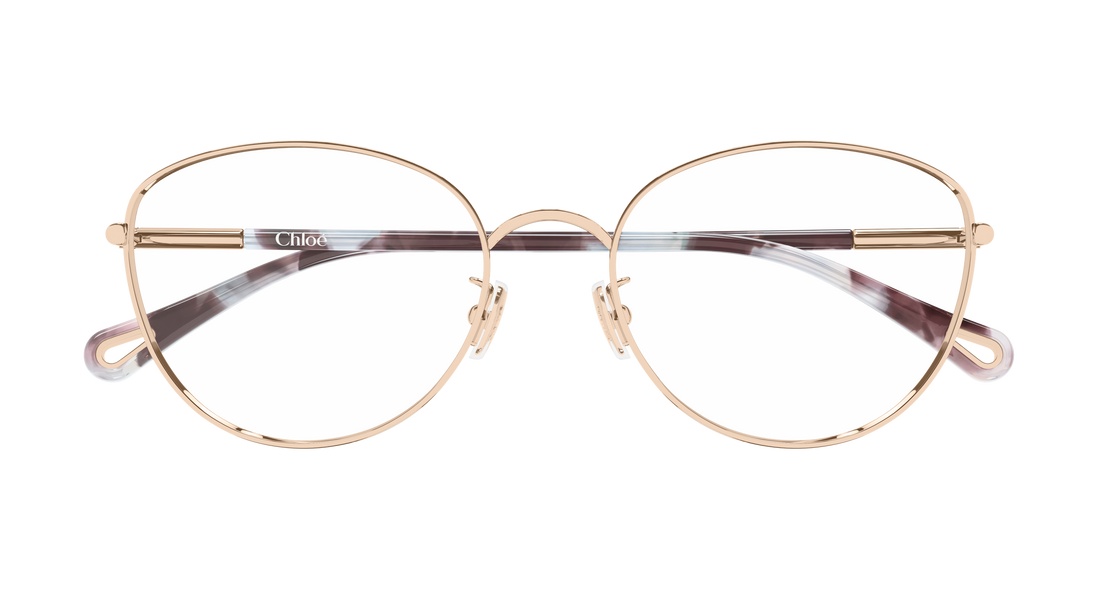 Lunettes de vue chloé ch0401oa 001 dorado cat eye femenino taille 56mm - Vue détaillée