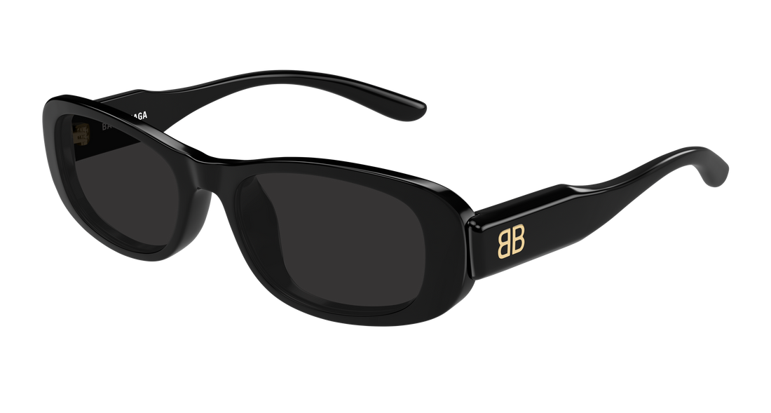 Lunettes de soleil balenciaga bb0511sk 001 negro rectangular / squared unisex taille 55mm - Vue principale