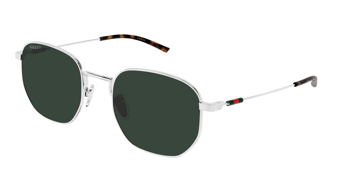 Sunglasses gucci gg2095s 002 plateado round/oval/panthos masculino size 52mm - Main view