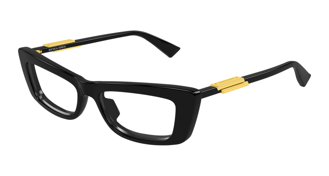 Prescription glasses bottega veneta bv1449o 006 negro rectangular / squared femenino size 55mm - Main view