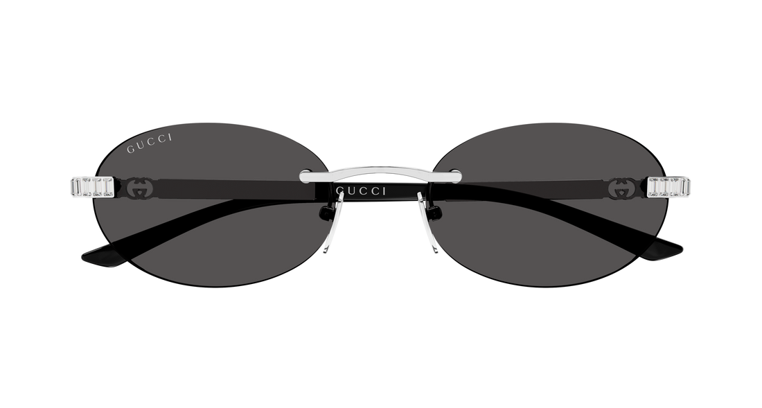 Sonnenbrillen gucci gg2214s 002 plateado round/oval/panthos femenino größe 55mm - Detailansicht