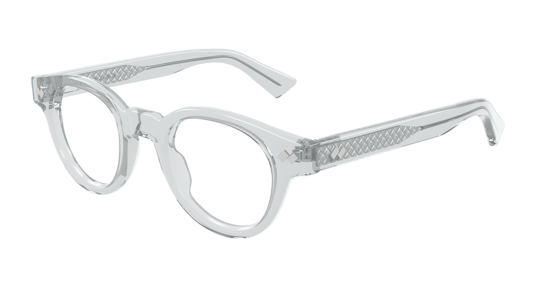 Prescription glasses bottega veneta bv1443o 003 gris round/oval/panthos unisex size 45mm - Main view