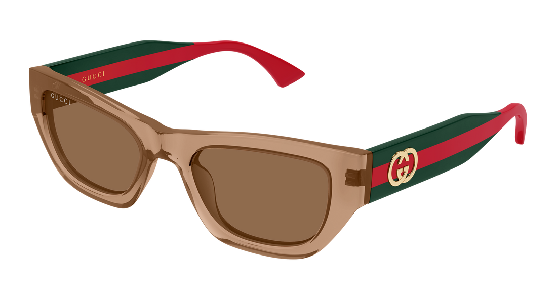 Sunglasses gucci gg2116s 004 marron cat eye femenino size 52mm - Main view