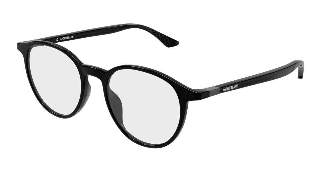 Brillen montblanc mb0512o 001 negro round/oval/panthos masculino größe 49mm - Hauptansicht