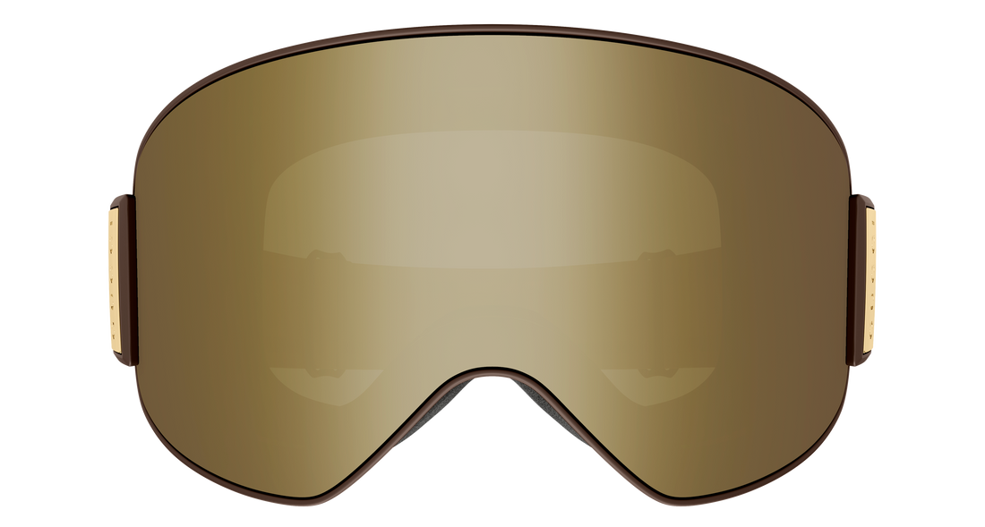 Lunettes de soleil gucci gg1974s 004 marron shield unisex taille 99mm - Vue détaillée