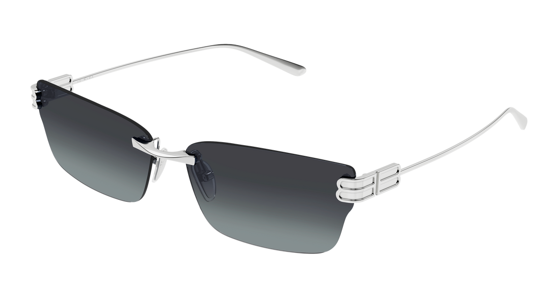Sunglasses balenciaga bb0487s 002 plateado cat eye femenino size 63mm - Main view