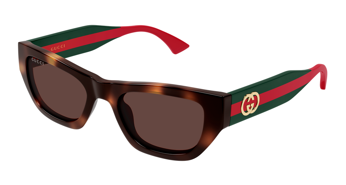Sunglasses gucci gg2116s 002 havana cat eye femenino size 52mm - Main view