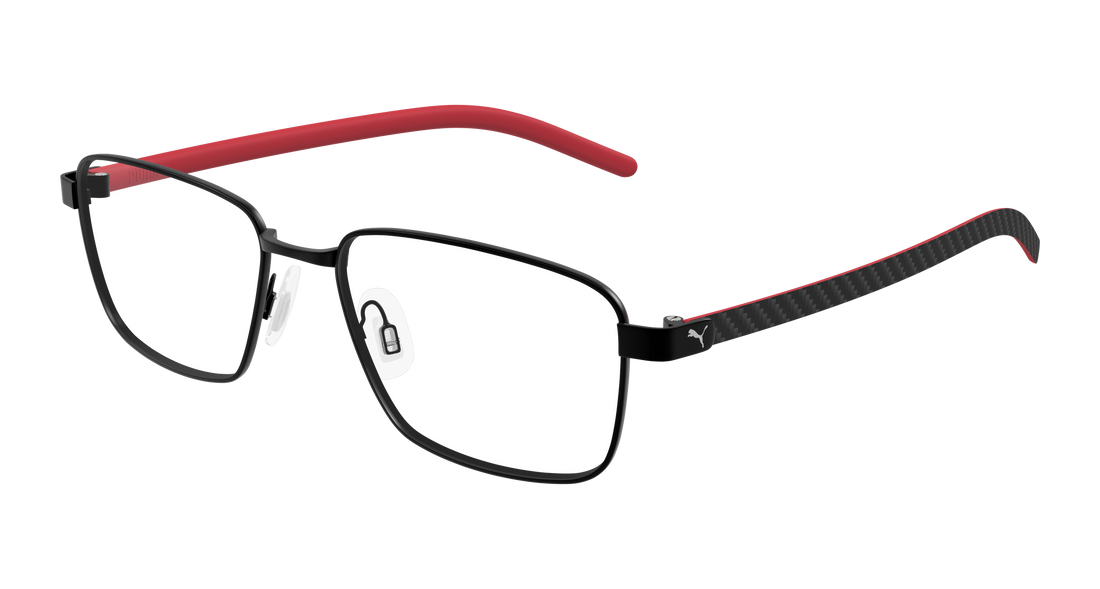 Lunettes de vue puma pu0554o 004 negro rectangular / squared masculino taille 55mm - Vue principale
