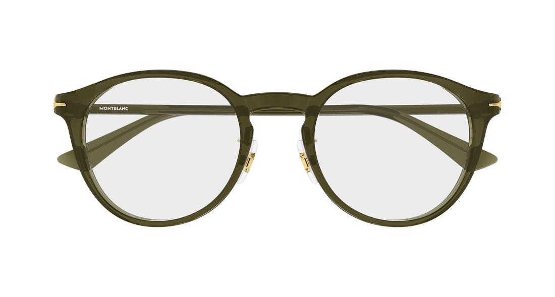 Brillen montblanc mb0530oa 004 verde round/oval/panthos masculino größe 50mm - Detailansicht