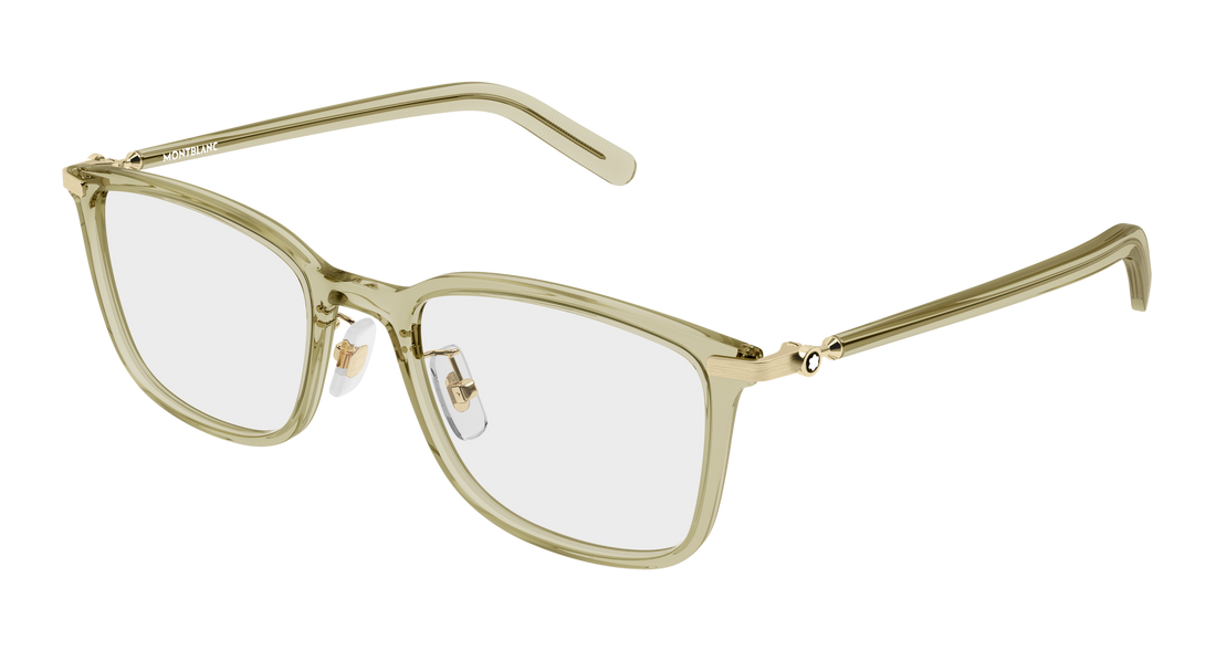 Lunettes de vue montblanc mb0500oa 004 verde rectangular / squared masculino taille 53mm - Vue principale