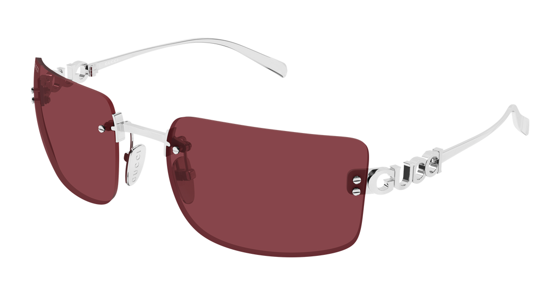Sonnenbrillen gucci gg2038s 002 plateado rectangular / squared femenino größe 61mm - Hauptansicht