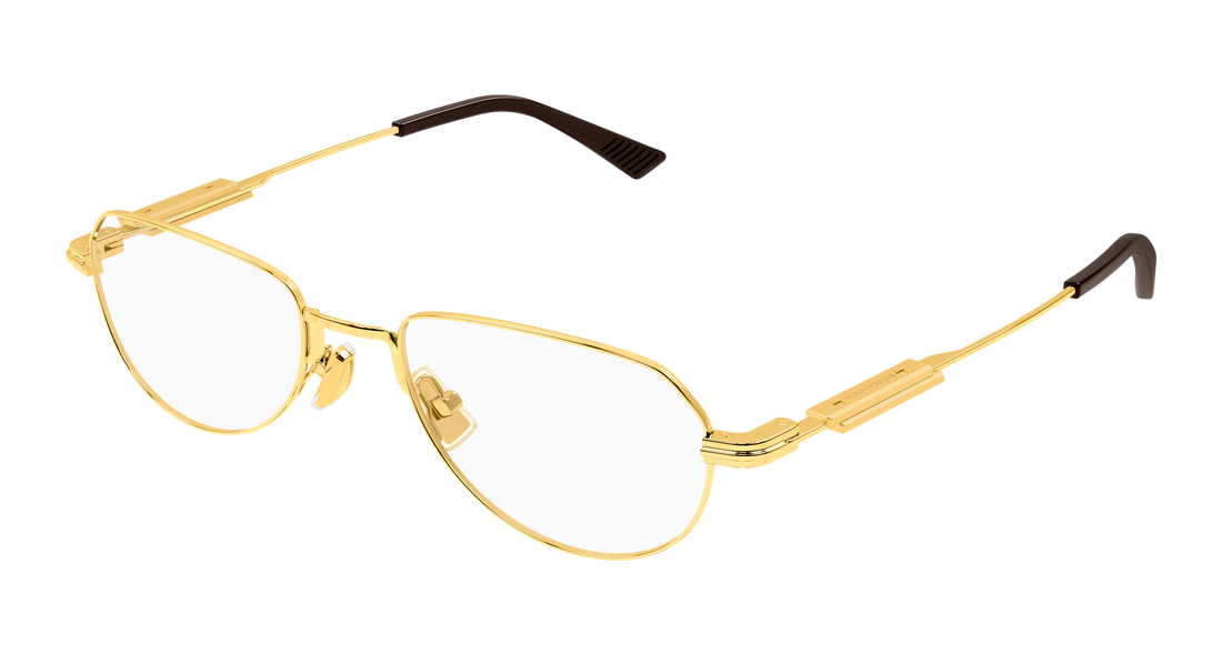 Lunettes de vue bottega veneta bv1510o 002 dorado round/oval/panthos unisex taille 52mm - Vue principale