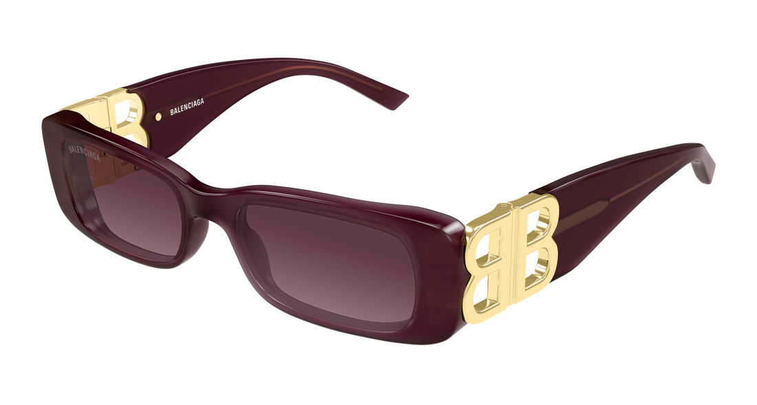 Lunettes de soleil balenciaga bb0096s 028 rojo rectangular / squared femenino taille 51mm - Vue principale