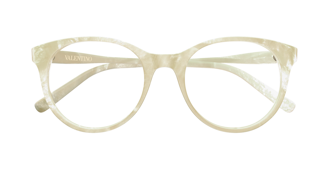 Occhiali da vista valentino vg0020o 004 beige round/oval/panthos femenino taglia 52mm - Vista dettagliata