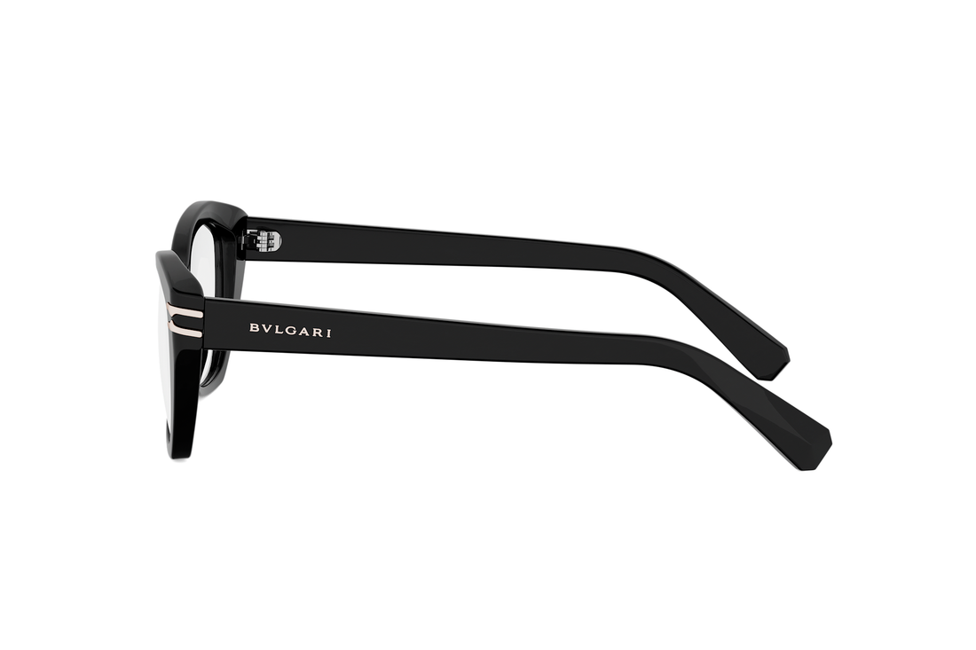 Okulary korekcyjne bvlgari b.zero1 bv50084i 001 black cat eye femenino rozmiar 52mm - Widok szczegółowy