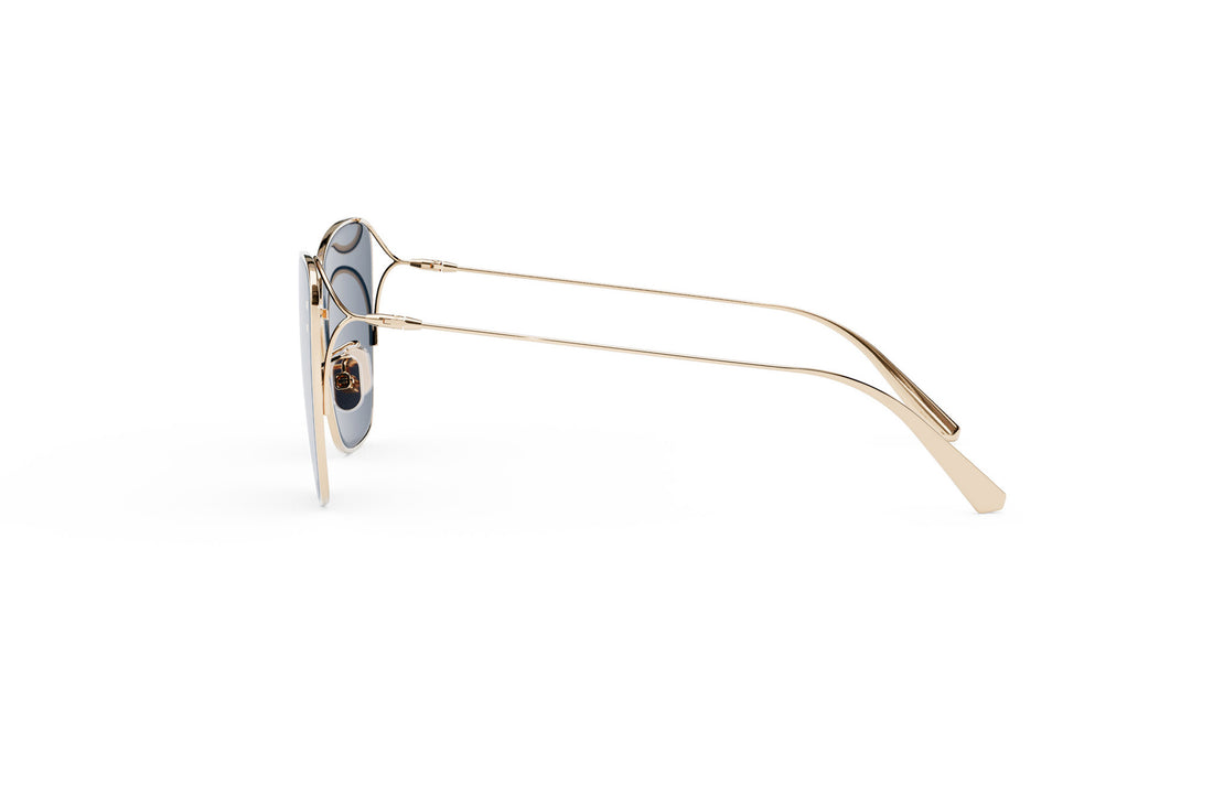 Lunettes de soleil missdior b2u b0b0 gold geometric femenino taille 63mm - Vue détaillée