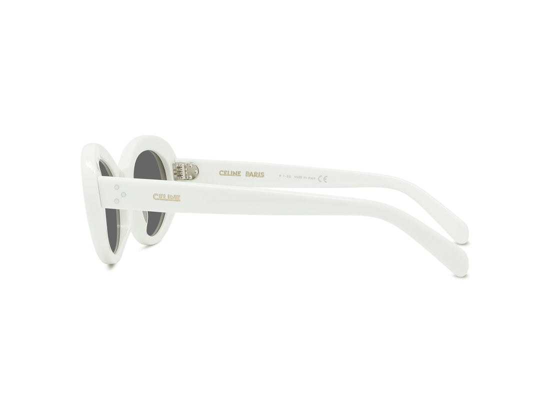 Okulary przeciwsłoneczne celine 3 dots cl40193i 25a white cat eye femenino rozmiar 53mm - Widok szczegółowy