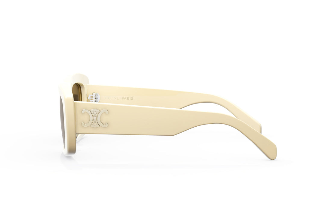 Okulary przeciwsłoneczne celine triomphe cl40216u 25e white geometric femenino rozmiar 55mm - Widok szczegółowy