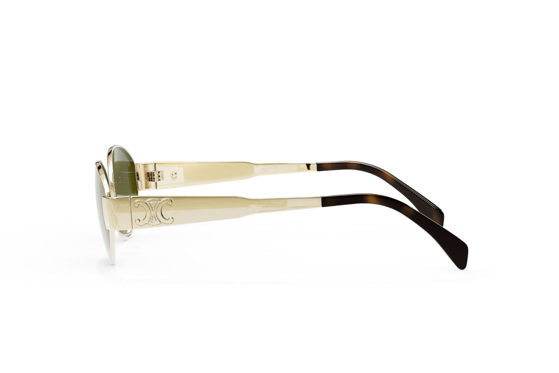 Okulary przeciwsłoneczne celine metal triomphe cl40235u 30n gold oval femenino rozmiar 54mm - Widok szczegółowy