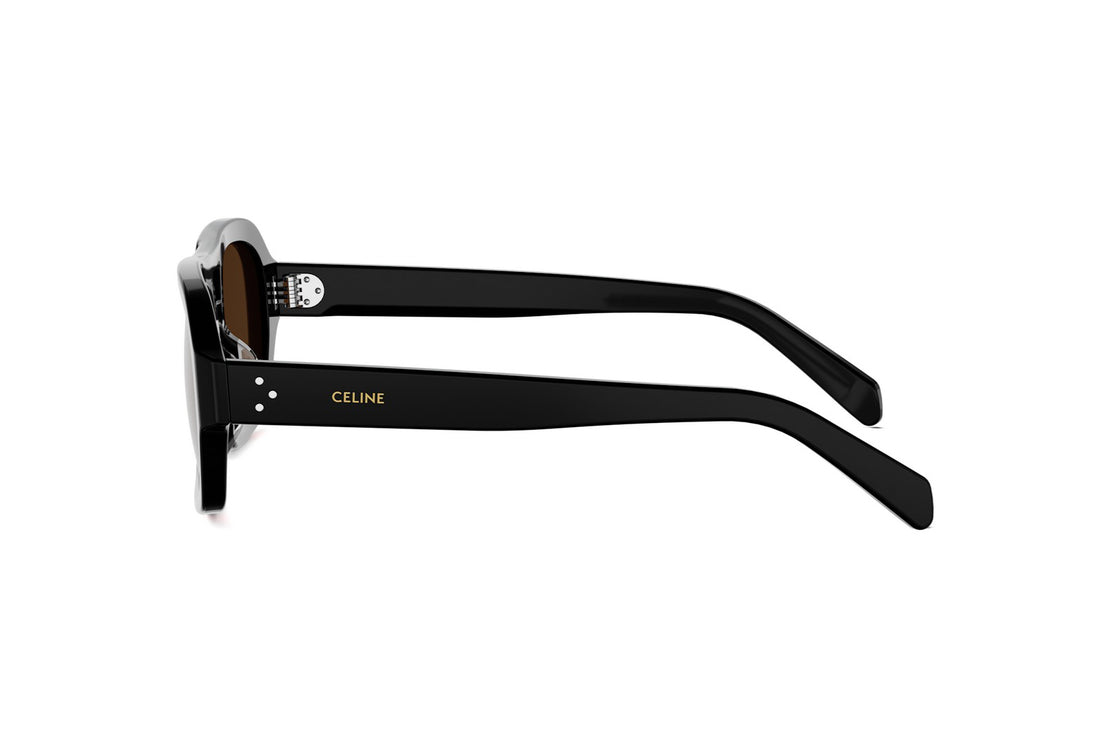 Okulary przeciwsłoneczne celine 3 dots cl40336u 01e black pilot masculino rozmiar 53mm - Widok szczegółowy