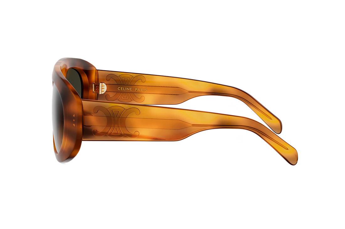 Okulary przeciwsłoneczne celine triomphe stamp cl40340u 53f havana pilot femenino rozmiar 57mm - Widok szczegółowy