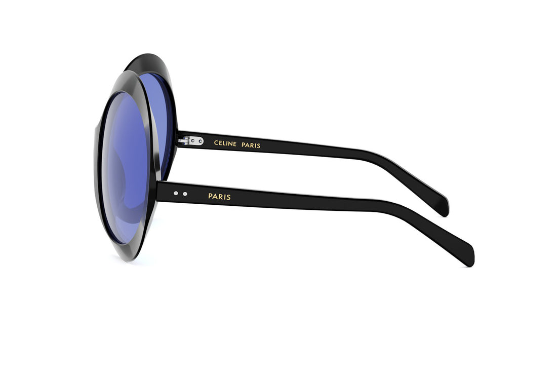 Okulary przeciwsłoneczne celine disc cl40345i 01v black round femenino rozmiar 60mm - Widok szczegółowy