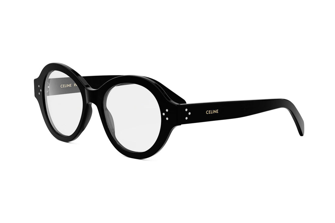 Okulary korekcyjne celine 3 dots hd cl50157i 001 black round femenino rozmiar 52mm - Widok główny