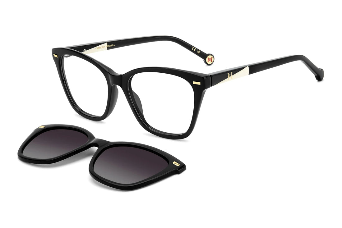 Solglasögon carolina herrera her 0334/c 807 wj negro cat eye femenino storlek 53mm - Huvudvy