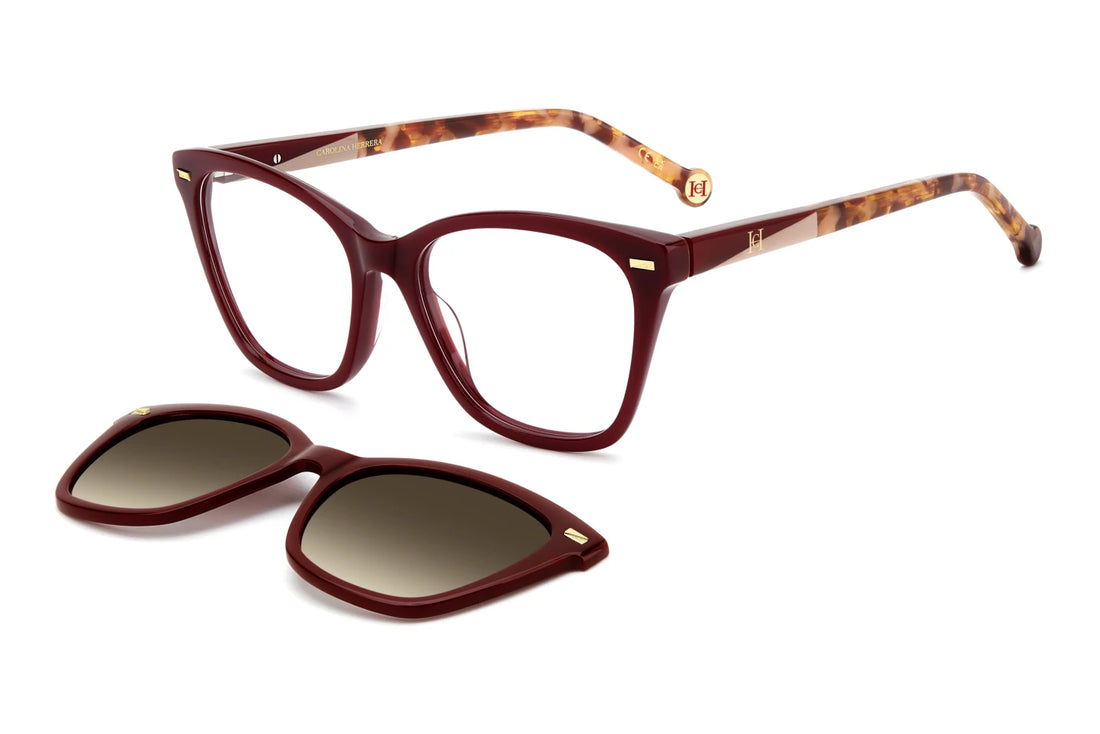 Solglasögon carolina herrera her 0334/c lhf la burdeos cat eye femenino storlek 53mm - Huvudvy
